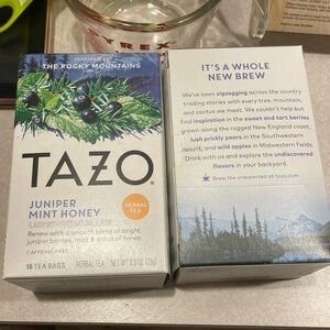 Herbal Tazo Tea 2 Boxes of Juniper Mint Honey - 16 Bags per Box / 32 servings